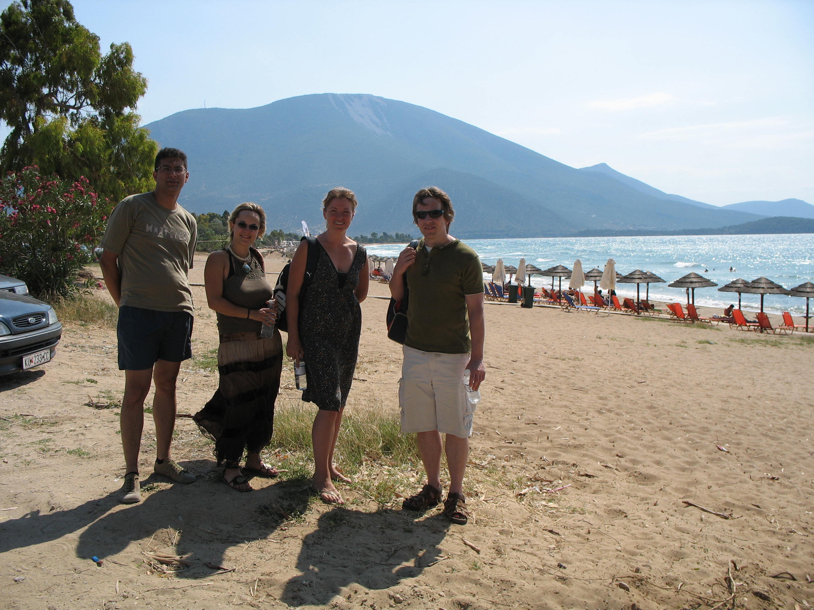 Members on the beach